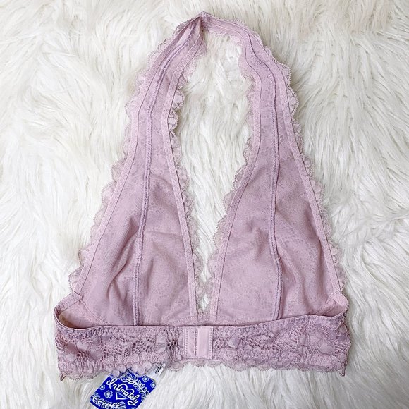 Free People Lilac Galloon Lace Halter Soft Bra - Picture 9 of 12